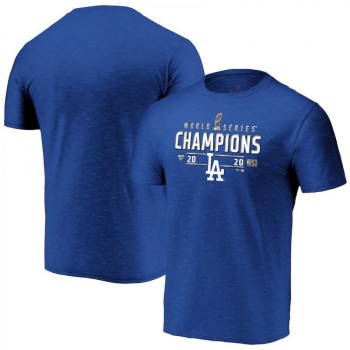 Men's Los Angeles Dodgers Royal 2020 World Series Champions Locker Room Space Dye T-Shirt Men's Los Angeles Dodgers Royal 2020 World Series Champions Locker Room Space Dye T-Shirt