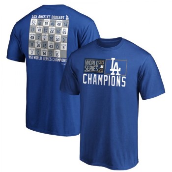 Men's Los Angeles Dodgers Royal 2020 World Series Champions T-shirt Men's Los Angeles Dodgers Royal 2020 World Series Champions T-shirt
