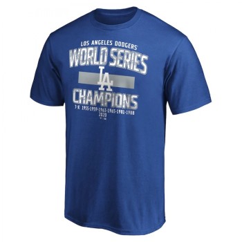 Men's Los Angeles Dodgers Royal 2020 World Series Champions T-shirt Men's Los Angeles Dodgers Royal 2020 World Series Champions T-shirt