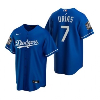 Men's Los Angeles Dodgers White #7 Julio Urias Royal 2020 World Series Stitched Jersey Men's Los Angeles Dodgers White #7 Julio Urias Royal 2020 World Series Stitched Jersey