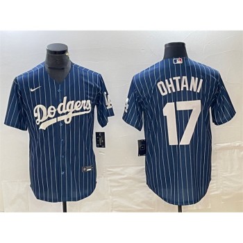 Men's Los Angeles Dodgers #17 Shohei Ohtani Navy Cool Base With Patch Stitched Baseball Jersey Men's Los Angeles Dodgers #17 Shohei Ohtani Navy Cool Base With Patch Stitched Baseball Jersey