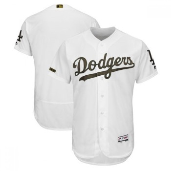 Men's Los Angeles Dodgers Blank White 2018 Memorial Day Flexbase Stitched MLB Jersey Men's Los Angeles Dodgers Blank White 2018 Memorial Day Flexbase Stitched MLB Jersey