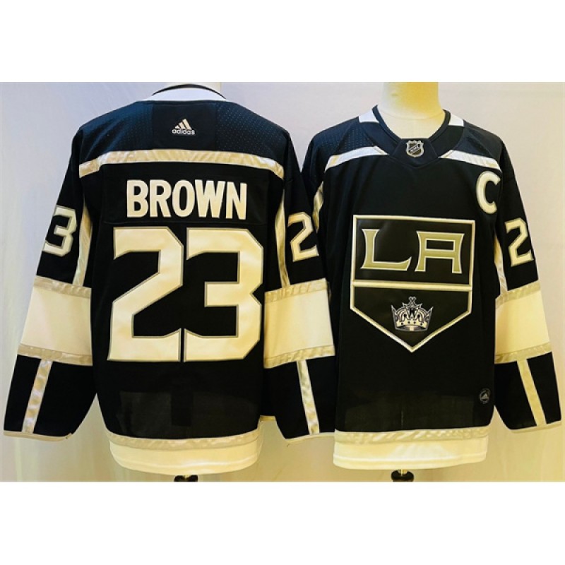 Men's Los Angeles Kings #23 Dustin Brown Black Stitched Jersey Men's Los Angeles Kings #23 Dustin Brown Black Stitched Jersey
