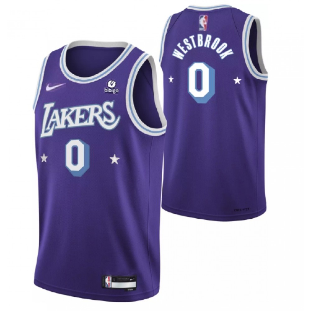 Men's Los Angeles Lakers #0 Russell Westbrook 