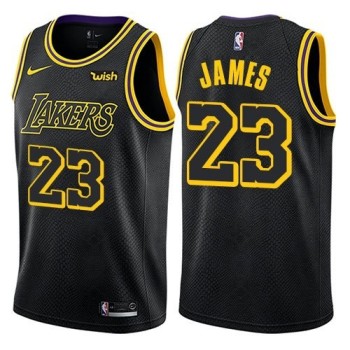 Men's Los Angeles Lakers #23 LeBron James Black City Edition Swingman Stitched NBA Jersey Men's Los Angeles Lakers #23 LeBron James Black City Edition Swingman Stitched NBA Jersey