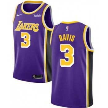 Men's Los Angeles Lakers #3 Anthony Davis Purple Stitched NBA Jersey Men's Los Angeles Lakers #3 Anthony Davis Purple Stitched NBA Jersey