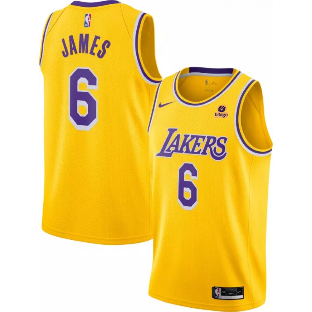 Men's Los Angeles Lakers #6 LeBron James 