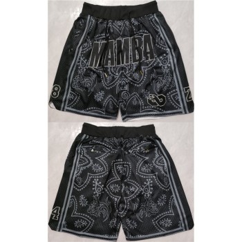 Men's Los Angeles Lakers Black MAMBA Shorts Men's Los Angeles Lakers Black MAMBA Shorts