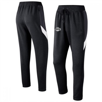 Men's Los Angeles Lakers Black Performance Showtime Basketball Pants Men's Los Angeles Lakers Black Performance Showtime Basketball Pants
