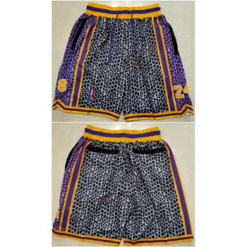 Men's Los Angeles Lakers Black Serpentine Shorts (Run Small) Men's Los Angeles Lakers Black Serpentine Shorts (Run Small)