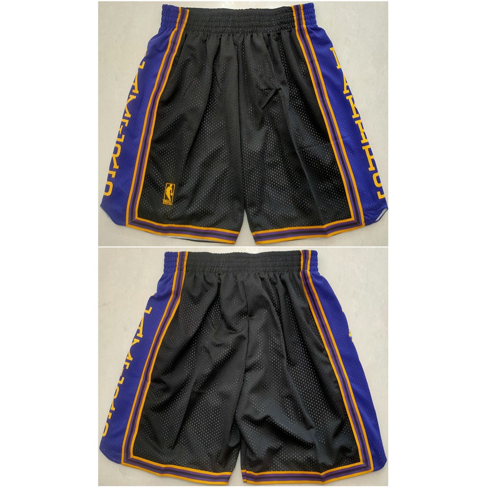 Men's Los Angeles Lakers Black Shorts (Run Small)