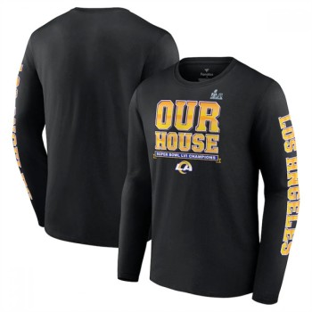 Men's Los Angeles Rams 2022 Black Super Bowl LVI Champions Long Sleeve T-Shirt Men's Los Angeles Rams 2022 Black Super Bowl LVI Champions Long Sleeve T-Shirt