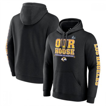 Men's Los Angeles Rams 2022 Black Super Bowl LVI Champions Pullover Hoodie Men's Los Angeles Rams 2022 Black Super Bowl LVI Champions Pullover Hoodie