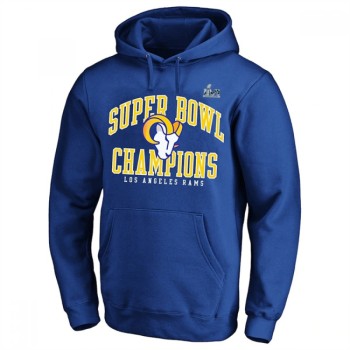 Men's Los Angeles Rams 2022 Royal Super Bowl LVI Champions Pullover Hoodie Men's Los Angeles Rams 2022 Royal Super Bowl LVI Champions Pullover Hoodie