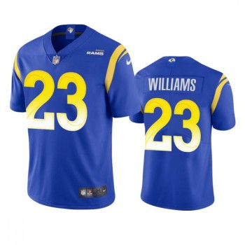 Men's Los Angeles Rams #23 Kyren Williams Royal Vapor Untouchable Limited Stitched Football Jersey Men's Los Angeles Rams #23 Kyren Williams Royal Vapor Untouchable Limited Stitched Football Jersey
