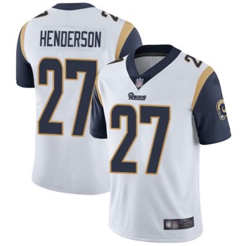 Men's Los Angeles Rams #27 Darrell Henderson White Vapor Untouchable Limited Stitched Jersey Men's Los Angeles Rams #27 Darrell Henderson White Vapor Untouchable Limited Stitched Jersey