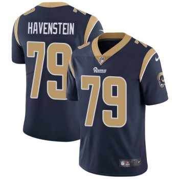 Men's Los Angeles Rams #79 Rob Havenstein Navy Blue Vapor Untouchable Limited Stitched NFL Jersey Men's Los Angeles Rams #79 Rob Havenstein Navy Blue Vapor Untouchable Limited Stitched NFL Jersey