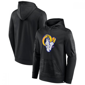 Men's Los Angeles Rams Black On The Ball Pullover Hoodie Men's Los Angeles Rams Black On The Ball Pullover Hoodie
