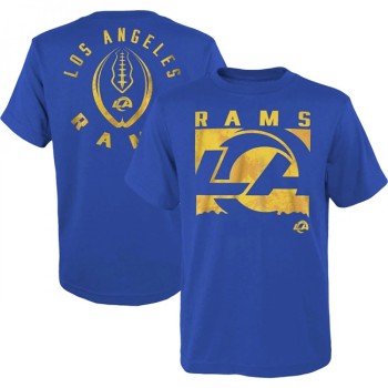 Men's Los Angeles Rams Blue Preschool Liquid Camo Logo T-Shirt Men's Los Angeles Rams Blue Preschool Liquid Camo Logo T-Shirt