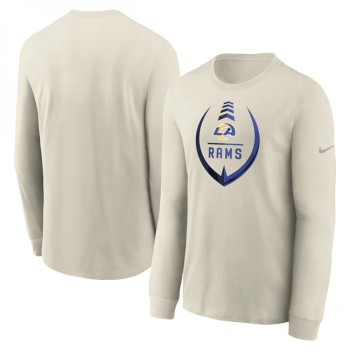 Men's Los Angeles Rams Cream Icon Legend Performance Long Sleeve T-Shirt Men's Los Angeles Rams Cream Icon Legend Performance Long Sleeve T-Shirt