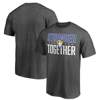 Men's Los Angeles Rams Heather Charcoal Stronger Together T-Shirt Men's Los Angeles Rams Heather Charcoal Stronger Together T-Shirt