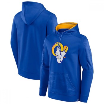 Men's Los Angeles Rams Royal On The Ball Pullover Hoodie Men's Los Angeles Rams Royal On The Ball Pullover Hoodie