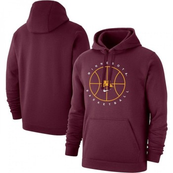 Men's Maroon Minnesota Golden Gophers Wine Basketball Icon Club Fleece Pullover Hoodie Men's Maroon Minnesota Golden Gophers Wine Basketball Icon Club Fleece Pullover Hoodie