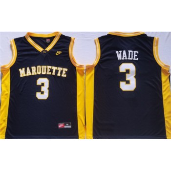 Men's Marquette Golden Eagles #3 Dwyane Wade Black Stitched Jersey Men's Marquette Golden Eagles #3 Dwyane Wade Black Stitched Jersey
