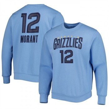 Men's Memphis Grizzlies #12 Ja Morant Blue Long Sleeve T-Shirt Men's Memphis Grizzlies #12 Ja Morant Blue Long Sleeve T-Shirt