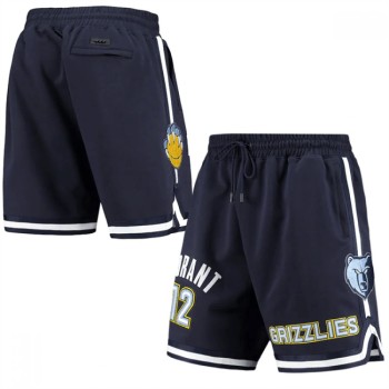 Men's Memphis Grizzlies #12 Ja Morant Navy Shorts Men's Memphis Grizzlies #12 Ja Morant Navy Shorts