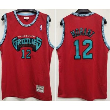 Men's Memphis Grizzlies #12 Ja Morant Red Stitched Jersey Men's Memphis Grizzlies #12 Ja Morant Red Stitched Jersey