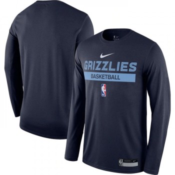 Men's Memphis Grizzlies Navy 2022/23 Legend On-Court Practice Performance Long Sleeve T-Shirt Men's Memphis Grizzlies Navy 2022/23 Legend On-Court Practice Performance Long Sleeve T-Shirt