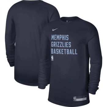 Men's Memphis Grizzlies Navy 2023/24 Legend On-Court Practice Long Sleeve T-Shirt Men's Memphis Grizzlies Navy 2023/24 Legend On-Court Practice Long Sleeve T-Shirt