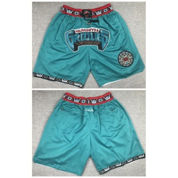 Men's Memphis Grizzlies Teal Shorts (Run Small) Men's Memphis Grizzlies Teal Shorts (Run Small)