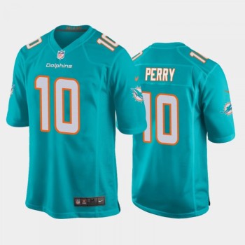 Men's Miami Dolphins #10 Malcolm Perry Aqua Stitched Jersey Men's Miami Dolphins #10 Malcolm Perry Aqua Stitched Jersey