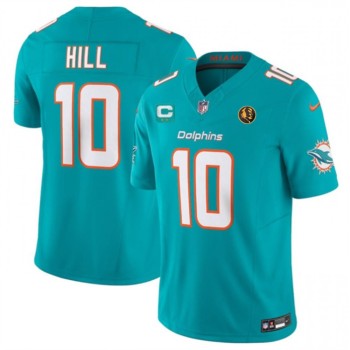 Men's Miami Dolphins #10 Tyreek Hill Aqua 2023 F.U.S.E. With 2-star C Patch And John Madden Patch Vapor Limited Stitched Football Jersey Men's Miami Dolphins #10 Tyreek Hill Aqua 2023 F.U.S.E. With 2-star C Patch And John Madden Patch Vapor Limited Stitched Football Jersey