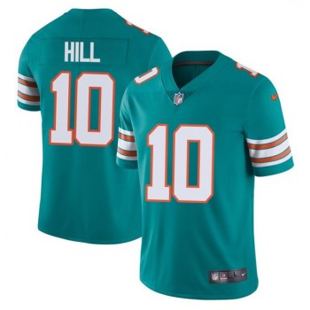 Men's Miami Dolphins #10 Tyreek Hill Aqua Color Rush Limited Stitched Football Jersey Men's Miami Dolphins #10 Tyreek Hill Aqua Color Rush Limited Stitched Football Jersey