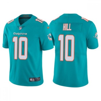 Men's Miami Dolphins #10 Tyreek Hill Aqua Vapor Untouchable Limited Stitched Football Jersey Men's Miami Dolphins #10 Tyreek Hill Aqua Vapor Untouchable Limited Stitched Football Jersey