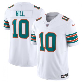 Men's Miami Dolphins #10 Tyreek Hill White 2023 F.U.S.E Alternate Vapor Limited Stitched Football Jersey Men's Miami Dolphins #10 Tyreek Hill White 2023 F.U.S.E Alternate Vapor Limited Stitched Football Jersey