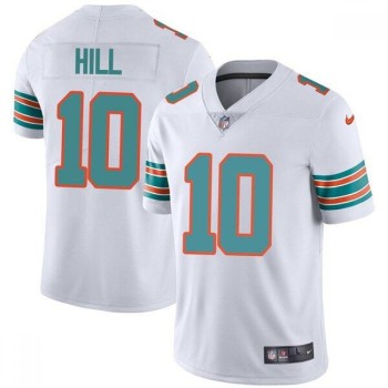 Men's Miami Dolphins #10 Tyreek Hill White Color Rush Limited Stitched Football Jersey Men's Miami Dolphins #10 Tyreek Hill White Color Rush Limited Stitched Football Jersey