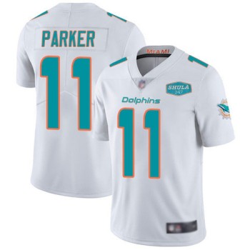 Men's Miami Dolphins #11 DeVante Parker White With 347 Shula Patch 2020 Vapor Untouchable Limited Stitched NFL Jersey Men's Miami Dolphins #11 DeVante Parker White With 347 Shula Patch 2020 Vapor Untouchable Limited Stitched NFL Jersey