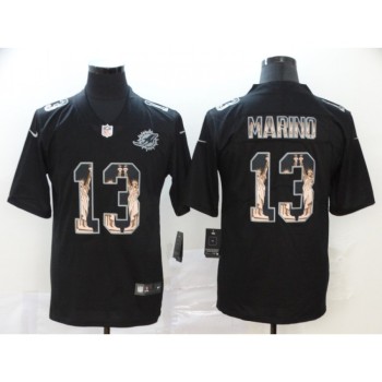 Men's Miami Dolphins #13 Dan Marino 2019 Black Statue Of Liberty Limited Stitched NFL Jersey Men's Miami Dolphins #13 Dan Marino 2019 Black Statue Of Liberty Limited Stitched NFL Jersey
