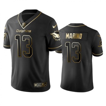 Men's Miami Dolphins #13 Dan Marino Black 2019 Golden Edition Limited Stitched NFL Jersey Men's Miami Dolphins #13 Dan Marino Black 2019 Golden Edition Limited Stitched NFL Jersey