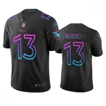 Men's Miami Dolphins #13 Dan Marino Black City Edition Stitched Football Jersey Men's Miami Dolphins #13 Dan Marino Black City Edition Stitched Football Jersey