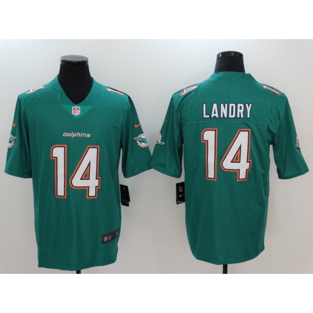 Men's Miami Dolphins #14 Jarvis Landry Green Vapor Untouchable Player Limited Jersey