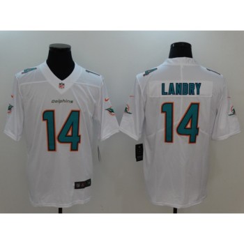 Men's Miami Dolphins #14 Jarvis Landry White Vapor Untouchable Player Limited Jersey Men's Miami Dolphins #14 Jarvis Landry White Vapor Untouchable Player Limited Jersey