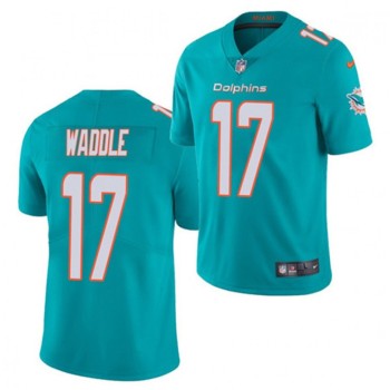 Men's Miami Dolphins #17 Jaylen Waddle 2021 Aqua Vapor Untouchable Limited Stitched NFL Jersey Men's Miami Dolphins #17 Jaylen Waddle 2021 Aqua Vapor Untouchable Limited Stitched NFL Jersey