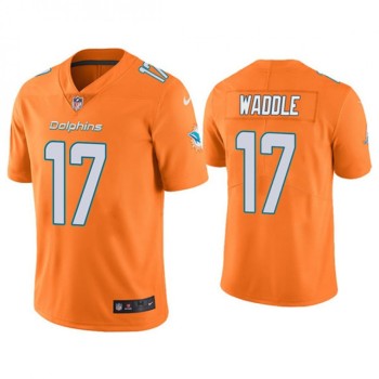 Men's Miami Dolphins #17 Jaylen Waddle 2021 Orange Vapor Untouchable Limited Stitched NFL Jersey Men's Miami Dolphins #17 Jaylen Waddle 2021 Orange Vapor Untouchable Limited Stitched NFL Jersey