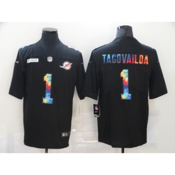 Men's Miami Dolphins #1 Tua Tagovailoa 2020 Black Crucial Catch Limited Stitched Jersey Men's Miami Dolphins #1 Tua Tagovailoa 2020 Black Crucial Catch Limited Stitched Jersey