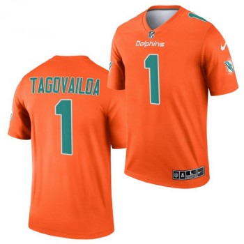 Men's Miami Dolphins #1 Tua Tagovailoa 2021 Orange Inverted Legend Stitched Football Jersey Men's Miami Dolphins #1 Tua Tagovailoa 2021 Orange Inverted Legend Stitched Football Jersey